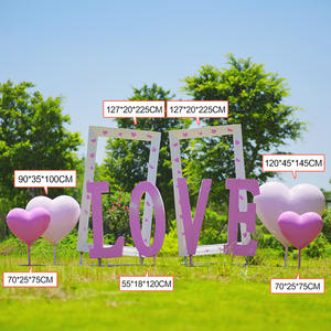 Escultura de Fibra de Vidrio Moderna y Ecológica con Marco de Corazón para Fotos de Celebridades de Internet, para Exteriores, Personalizable - Product Image 6