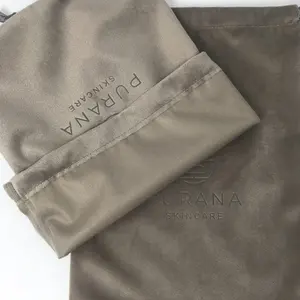 Özel baskılı logo hediyelik takı ipi çantası kadife yumuşak çanta logo baskılı takı kılıfı