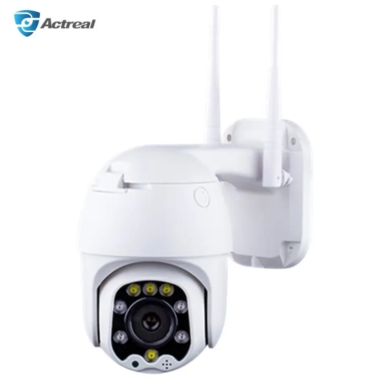Caméra de surveillance dôme extérieure PTZ IP WiFi HD 2.5 P, dispositif de sécurité sans fil, étanche, avec détection de mouvement et application CamHi, 1080 pouces