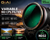 Filtre d'objectif photo professionnel réglable GiAi 82mm 77mm 67mm VND / CPL ND2-ND32, étanche, accessoire de photographie