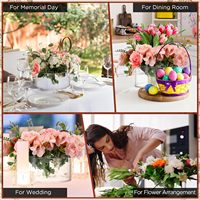 Décoration de table de mariage à 12 trous, centre de table rond en acrylique, vase à fleurs