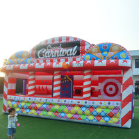 Promotion Exceptionnelle : Jeux Gonflables Extérieurs pour Fêtes, 4 en 1 Personnalisés, Stand de Foire Amusante Gonflable, Kiosque de Jeux de Carnaval pour Enfants