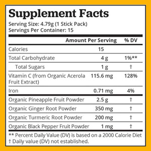 Jugo <span class=keywords><strong>en</strong></span> <span class=keywords><strong>Polvo</strong></span> de Jengibre con Piña y Cúrcuma de Marca Privada, Superalimento <span class=keywords><strong>en</strong></span> <span class=keywords><strong>Polvo</strong></span> de Jengibre y Piña que Apoya la Salud Intestinal e Inmunológica - Product Image 3
