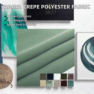 TikTokアバヤ生地 100%ポリエステル ストレッチ素材 UVカット サテン生地 中厚 ムスリム女性/女の子向けウェディングドレス 在庫あり - Product Image 2