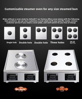 Four à vapeur électrique multifonctionnel de table, cuiseur vapeur instantané pour pains, machine à vapeur commerciale pour supermarché et petit-déjeuner