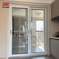 Porte coulissante intérieure en PVC, design moderne, verre trempé, étanche, style ferme