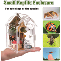 Terrarium/Vivarium en acrylique magnétique pour l'élevage de reptiles, idéal pour araignées sauteuses, crabes ermites, mantes, licornes - Boîte d'élevage transfrontalière