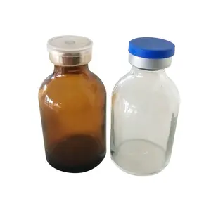 Ucuz farmasötik ambalaj 5-100ml kalıplı cam şişeler enjeksiyonlu cam şişeler