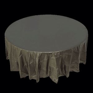 Best Selling OEM <b>Folding</b> <b>Round</b> Plastic Tablecloth Disposable Waterproof PEVA <b>Table</b> Cloth for Home - Product Image 1