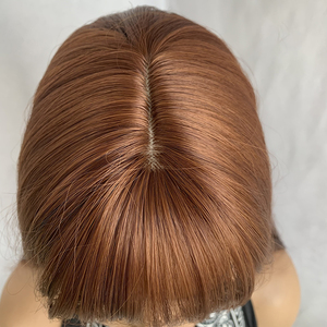 Perruque synthétique longue ondulée brune de haute qualité <span class=keywords><strong>avec</strong></span> <span class=keywords><strong>frange</strong></span> pour femmes, résistante à la chaleur, <span class=keywords><strong>avec</strong></span> ligne de <span class=keywords><strong>cheveux</strong></span> naturelle - Product Image 5
