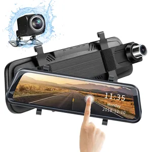 2020 Nieuwe Backup Camera 10 Inch Full Touch Screen 1080P Spiegel Dash Cam Front Achteruitrijcamera Dual Lens met Hd Video