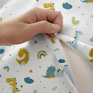 OEM Manufacturing Custom 40s Lyocell Cartoon Dinosaur Fitted Sheet for Kids Home Bedroom Use - Product Image 4