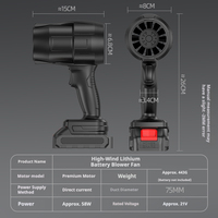 Souffleur électrique haute puissance à brosse, ventilateur à jet, sécheur de voiture pour l'élimination de l'eau et de la poussière, pour le lavage de voitures, soufflerie pour éliminer les feuilles et la poussière