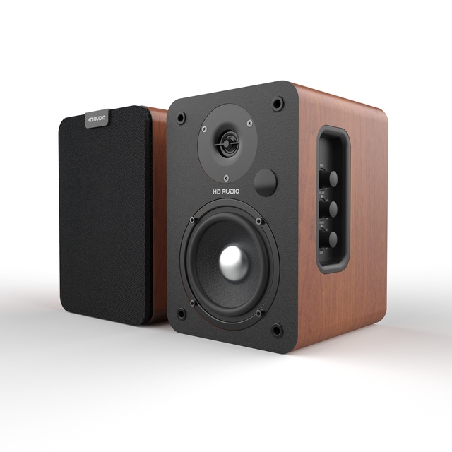 Hot Selling High Definition Sound Wooden Case Bookshelf Speaker 2.0 Channel 4" Power Woofer Two-way Audio Crossover Home Theatre