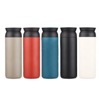 Botella Térmica Aislada al Vacío de Acero Inoxidable Silverjet, 350ml 500ml, Tapa de Rosca, Libre de BPA, para Oficina, Regalo, Uso en Exteriores