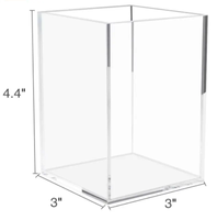 Porte-stylo en acrylique transparent, pour bureau, organisateur de stylos, crayons, tasses, papeterie de bureau