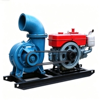 Pompe à débit mixte diesel en fer, haute pression, décharge d'eau 800m³/h, cylindrée moteur 1,47L, grande capacité, pour irrigation et drainage