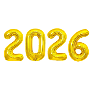 Nuovo prodotto felice anno nuovo arredamento 2026 oro nero felice anno nuovo in lattice palloncino Banner forniture per feste kit per la decorazione della casa - Product Image 4
