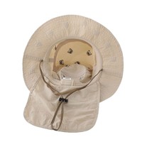 Chapeau de soleil pour bébé 46-52cm, style coréen fin printemps-été, grand bord brodé, protection du cou, unisexe