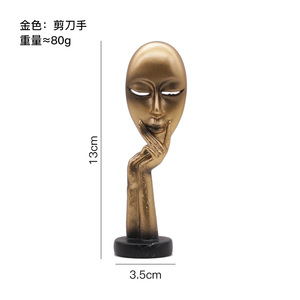 Mini Nghệ Thuật Hiện Đại Nhựa Bức Tượng Văn Phòng Trang Trí Nội Thất Máy Tính Để Bàn Trang Trí Thủ Công Handmade Điêu Khắc Bắc Âu Trừu Tượng Tư Tưởng - Product Image 5