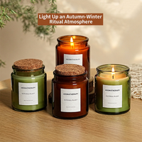 Bougie aromatique en cire de soja dans un bocal, faite à la main, décoration d'intérieur, cadeau pour chambre à coucher, salon de thé