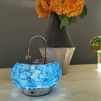 VHFactory Vente Directe Lampes de Table LED Modernes Simples en Cristal Coloré et Acier Inoxydable pour Chambre/Salon Décoration Haut de Gamme