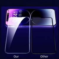 Protection d'écran en verre, verre trempé 9H compatible avec les coques, film HD, accessoires pour iPhone.