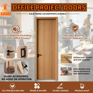 Porta Interna para Escritório - <span class=keywords><strong>Design</strong></span> Tradicional em Madeira Maciça e Painel de Melamina, Impermeável, Abertura Lateral, Garantia de 3 Anos - Product Image 1