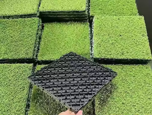 Césped Artificial Antideslizante e Impermeable de 6 x 6 Pulgadas para Manualidades de Jardín, Adorno en Miniatura para Uso en Interiores y Exteriores - Product Image 4