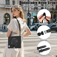Étui de tablette robuste antichoc de nouvelle conception pour iPad Pro 13 pouces M4 2024 avec sangle d'épaule intégrée et poignée, béquille rotative