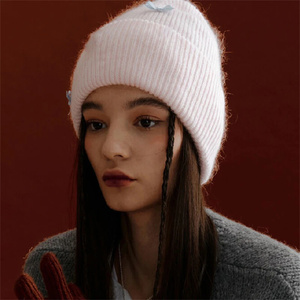Casquette de sport unisexe, personnalisable avec votre propre logo, décoration en nœud papillon, bon marché, unie, bonnet en tricot, bonnet d'hiver - Product Image 4