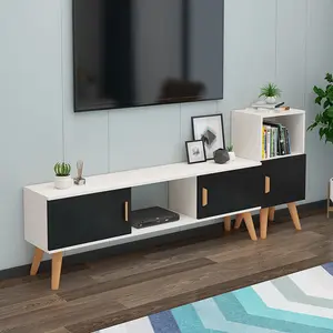 Modern Living Furniture Tv Stand Antique White Tv Stand Cabinet Hollow Door Wooden Tv Cabinet
