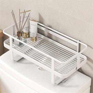 Modern <b>Corner</b> Toilet Storage Rack Eco-Friendly Zinc Alloy Punch-Free <b>Standing</b> for Hotel Use Multifunctional Bathroom Storage - Product Image 1