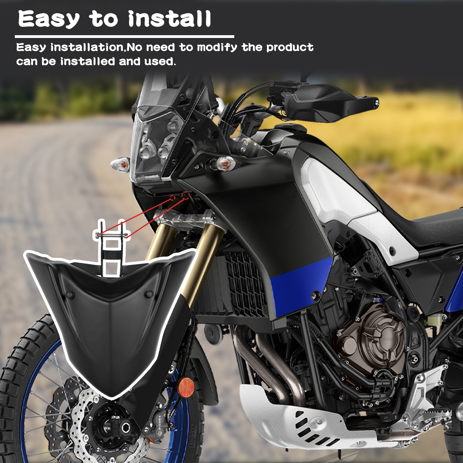 Protection de phare noire avec attache rapide pour Yamaha Ténéré 700 (2025–) | : Online shop for motorbike accessories