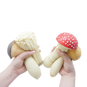 Jouets anti-stress en forme de champignon, jouets sensoriels doux à presser pour soulager l'anxiété, jouets originaux en forme de nourriture pour adultes unisexe - Product Image 3