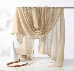 ผ้าคลุมแคชเมียร์ + ผ้าคลุมไหล่100% ผ้าขนแคชเมียร์งาช้างฤดูหนาว - Product Image 6