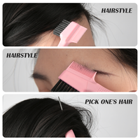 Ensemble de 3 brosses de contrôle des bords pour perruques en dentelle, avec tête remplaçable, marque privée, personnalisable