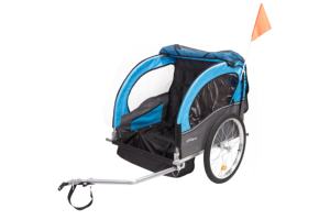 Remorque de vélo pour enfant, porte-enfant pliable à fixation arrière pour VTT avec freins à disque doubles, utilisation parent-enfant pour les voyages - Product Image 3