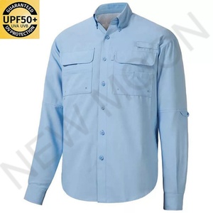 เสื้อตกปลาฤดูร้อนแบบสั่งทำ แขนยาว ป้องกันแสงแดด UPF 50+ น้ำหนักเบา แห้งเร็ว ติดกระดุม เสื้อเชิ้ตแบบยุทธวิธี - Product Image 4