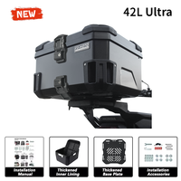 Nouveauté F2-MOTO 50L Boîte à bagages arrière pour moto en plastique ABS, boîte de livraison étanche avec serrure à combinaison remplaçable
