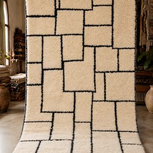 Geometric Handknotted Wool Rug Rectangle Hand Tufted Plush Thick Pile Living <b>Room</b> Bedroom Rug - Product Image 1