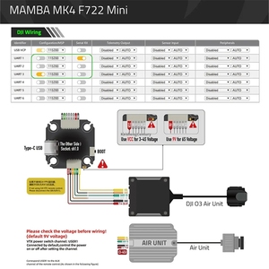 ชุดควบคุมการบิน Hot Diatone <span class=keywords><strong>Mamba</strong></span> Mini Stack MK4 <span class=keywords><strong>F722</strong></span> APP <span class=keywords><strong>FC</strong></span> พร้อม MPU6000 55A 3-6S 3S 6S BLHeli_32 128K ESC สำหรับโดรน FPV - Product Image 4