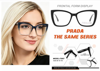 Monture de lunettes optiques œil-de-chat en acétate pour femmes, monture complète tendance pour verres de prescription, vente en gros