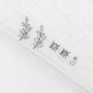 10 Pcs MOQ F136 Titanium 16G EAR Leaf Shape With CZ Top Cartilage Tragus <strong>Earrings</strong> Lip Helix <strong>Studs</strong> Tongue Nail Piercing Jewelry - Product Image 1