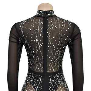 Nuevo Mono de Lujo para Mujer 2026 de Marca Famosa con Bordado y Malla, Manga Larga, para Fiesta y Club - Product Image 5