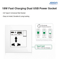 Enchufe Universal Multicolor Opcional con Carga Rápida PD de 18W y Puertos USB Dobles para Uso Doméstico y Comercial