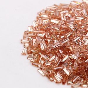 เพชรสังเคราะห์ทรงสี่เหลี่ยมคางหมู CZ เซอร์โคเนียทรงหลวมอัญมณีสีแชมเปญ2*1.5*1mm-5*2*1มม. ผลิตจากห้องปฏิบัติการ - Product Image 3