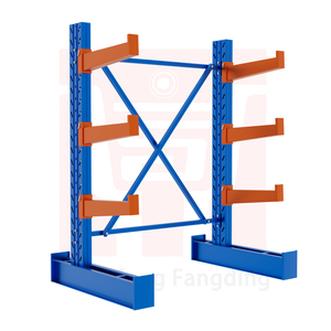 מדפי קנטילבר מתכווננים באיכות גבוהה, מדפי פלדה תעשייתיים עמידים למחסן צינורות ועץ - Product Image 3