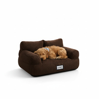Lit pour animaux de compagnie en velours côtelé de qualité supérieure personnalisé avec rembourrage en coton PP et logo et emballage personnalisés