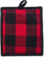 Pads et maniques de cuisine en coton brodé à carreaux Buffalo, résistants à la chaleur et lavables au lave-vaisselle, pour la cuisson au four et la cuisson sur le poêle